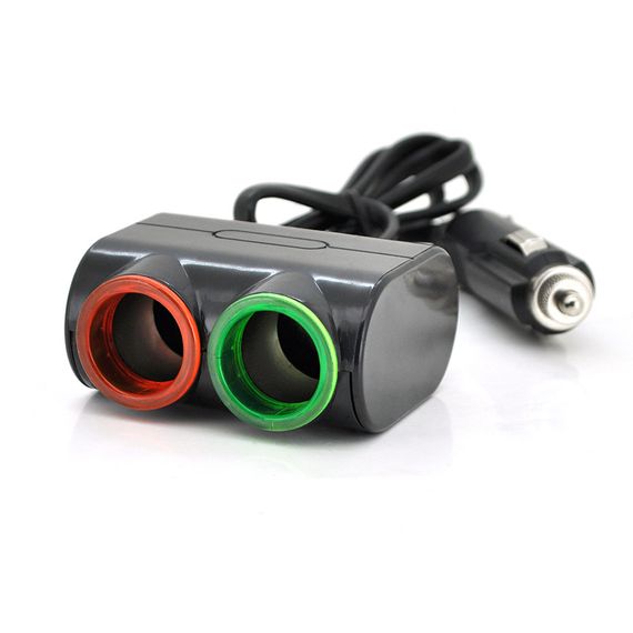 АЗУ разветвитель Olesson 1631.12V-2x12V + USB,Black,Blister