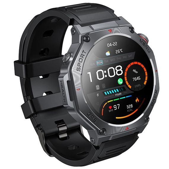 Смарт-годинник Hoco Smart Watch Y37 Smart sports watch (call version) Black | Зображення 2