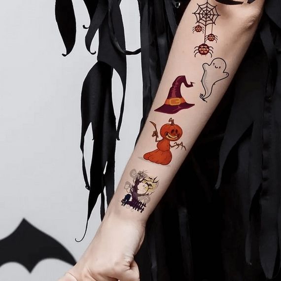 Набор детских временных татуировок "Хэллоуин" kids-tatto-halloween-set-30 | Зображення 4