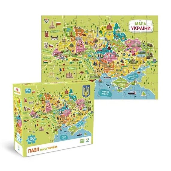 Пазл Мапа України Dodo 300706 Різнокольоровий shop (4823115913074) | Зображення 1