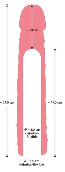 Насадка на член - Nature Skin Extension Sleeve +7 см sexstyle | Зображення 8