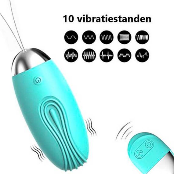 Яркое виброяйцо LILO USB бирюзовый – Вибраторы | Зображення 1