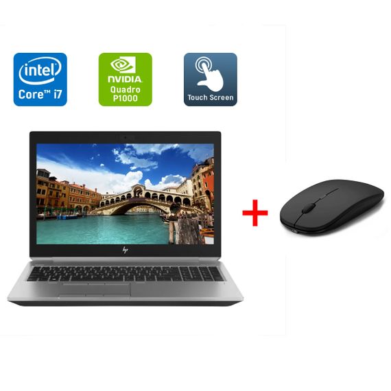 Мобильная рабочая станция Б-класс HP ZBook 15 G5 / 15.6" (1920x1080) IPS Touch / Intel Core i7-8750H (6 (12) ядер по 2.2 - 4.1 GHz) / 16 GB DDR4 / 512 GB SSD / nVidia Quadro P1000, 4 GB GDDR5, 256-bit / TouchID / WebCam / HDMI б/у + Подарок Мышь / USB