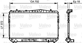 Радіатор охолодження двигуна CHEVROLET LACETTI, DAEWOO NUBIRA, VALEO (735159)
