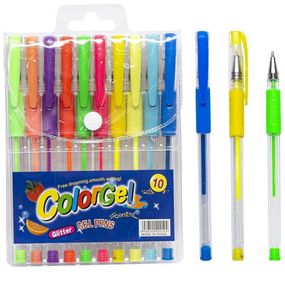 Набор гелевых ручек 108-6(10) 10 цветов, неоновые