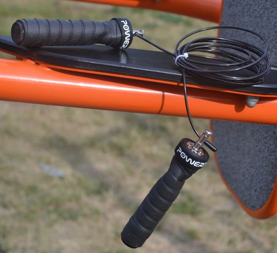 Скакалка швидкісна на підшипниках Паверплей 4208 Fitness Jump Rope Чорна (3m.) | Зображення 7