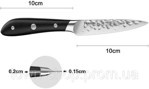 Нож овощной Fissman Hattori 10см hammered из нержавеющей стали FN-2533 | Зображення 1