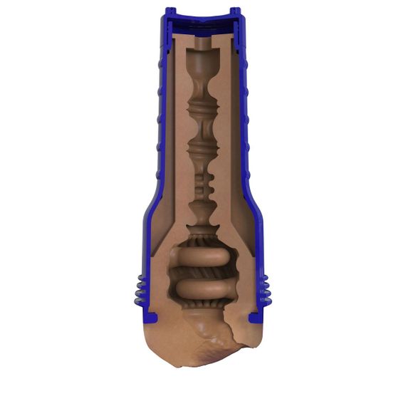 Мастурбатор-вагіна Fleshlight Boost Bang Medium Dark Flesh, плаваючі кільця Turbo Tech | Зображення 3