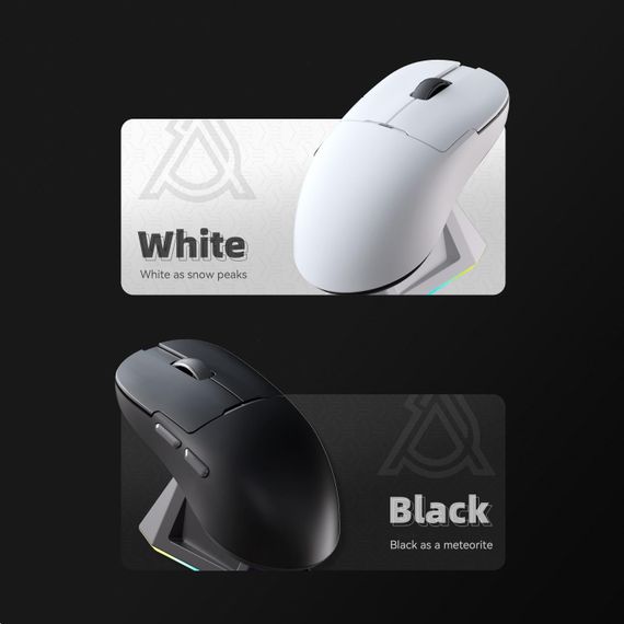 Бездротова легка магнітна миша Ajazz AJ159 PRO PAW3395 2.4G 26000 DPI RGB Чорна | Зображення 4
