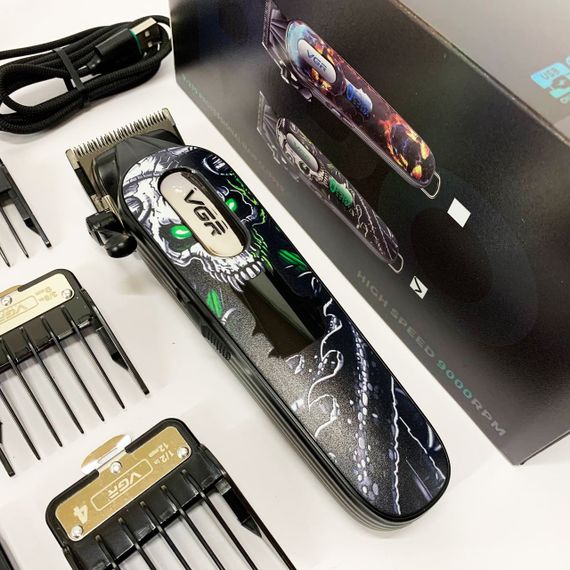 Перукарські машинки професійні VGR, Машинка для стрижки на акумуляторі, Тример з регульованою довжиною RV-87 | Зображення 4