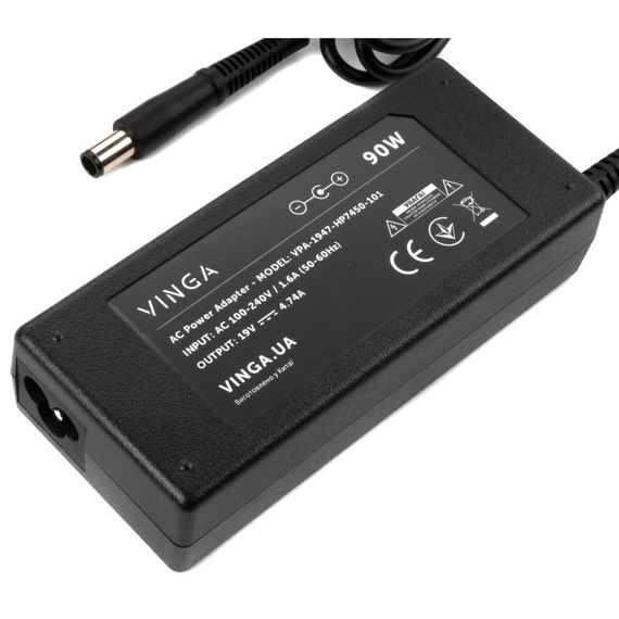Блок живлення до ноутбуку Vinga HP 90W 19V 4.74A 7.4*5.0 (VPA-1947-HP7450-101) | Зображення 1
