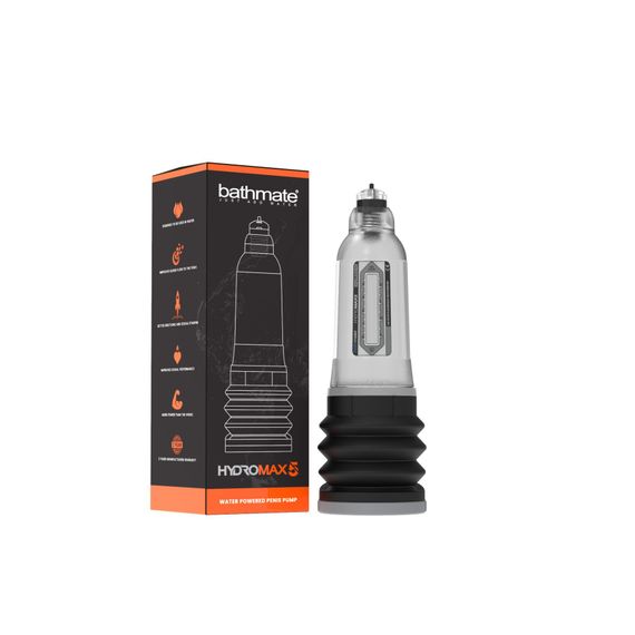 Гідропомпа Bathmate Hydromax 5 Clear, для члена довжиною від 7,5 до 12,5 см, діаметр до 4,5 см | Зображення 1