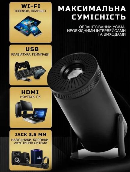 Портативний проектор з WiFi та Bluetooth HY 300 (234571497_1740) | Зображення 9