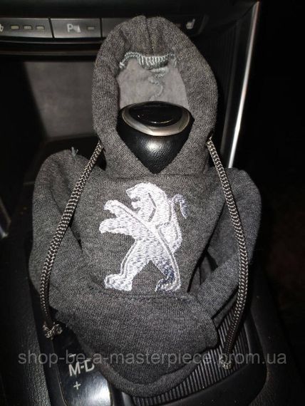 Чохол кофта Худі аксесуар на КПП  Car Hoodie Peugeot Пежо сірий подарунок автомобілісту 10070
