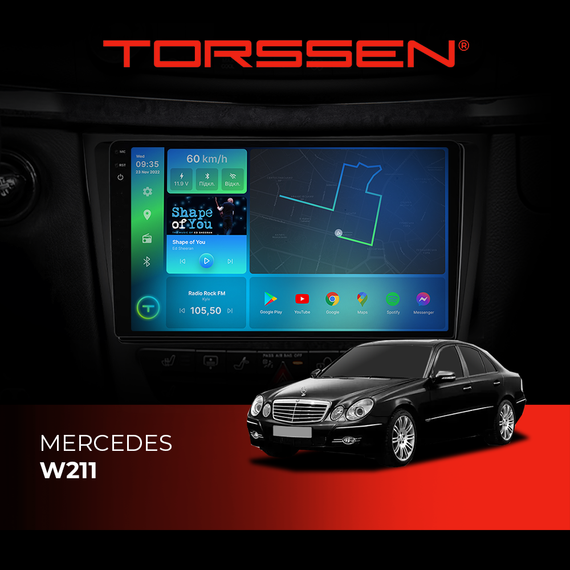 Штатна магнітола Torssen 2K Mercedes W211 F98256 4G Carplay DSP