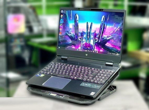 Игровой ноутбук Acer Predator Helios 300 PH315-55 / 15.6" (3840x2160) OLED / Intel Core i9-12900H (14 (20) ядер по 2.5 - 5.0 GHz) / 16 GB DDR5 / 1000 GB SSD M.2 / nVidia GeForce RTX 3080, 8 GB GDDR6, 256-bit / WebCam / Win 11 Home б/у | Зображення 3