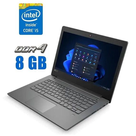 Ноутбук Lenovo V330-14IKB / 14" (1920x1080) TN / Intel Core i5-8250U (4 (8) ядра по 1.6 - 3.4 GHz) / 8 GB DDR4 / 512 GB SSD / Intel UHD Graphics 620 / WebCam б/у