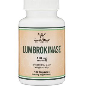 Комплекс для профилактики давления и кровообращения Double Wood Lumbrokinase 150 mg 10000 FU (2 caps per serving) 120 Caps