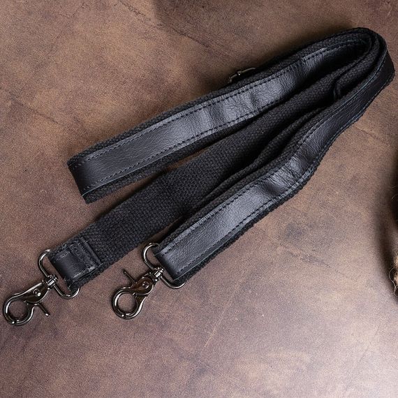 Сумка мужская кожаная Vintage 14816 Черная | Зображення 7