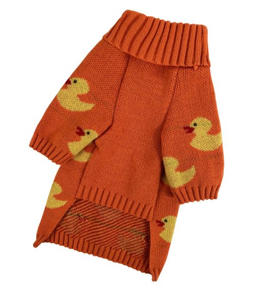 Светр в'язаний Каченята помаранч Y-345 | Зображення 3