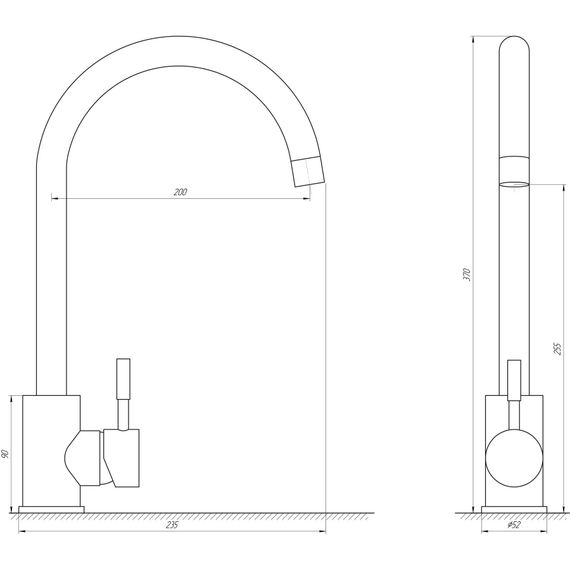 Змішувач для кухні Globus Lux ALPEN SUS-203S | Зображення 1