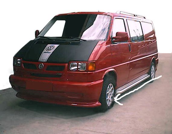 Накладка на передній бампер (під фарбування) для Volkswagen T4 Caravelle/Multivan | Зображення 1