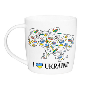 Чашка I love Ukraine 360мл бочка (подарункова уп) 1943 Кварта