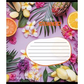 Тетрадь ученическая "Фруктовый сет" 018-530414K-4 в клеточку, 18 листов