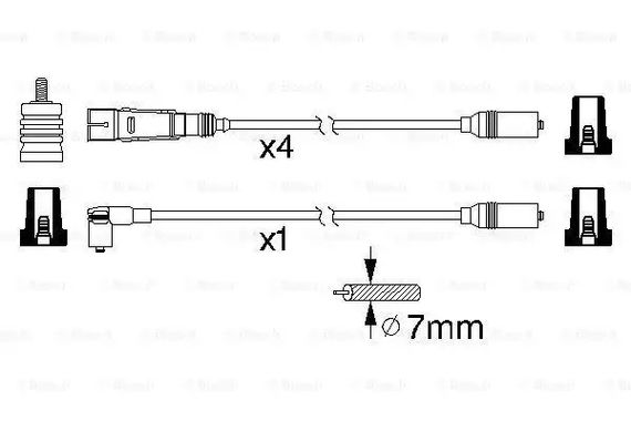 Комплект дротів запалювання AUDI CABRIOLET, BOSCH (0986356317) | Зображення 4