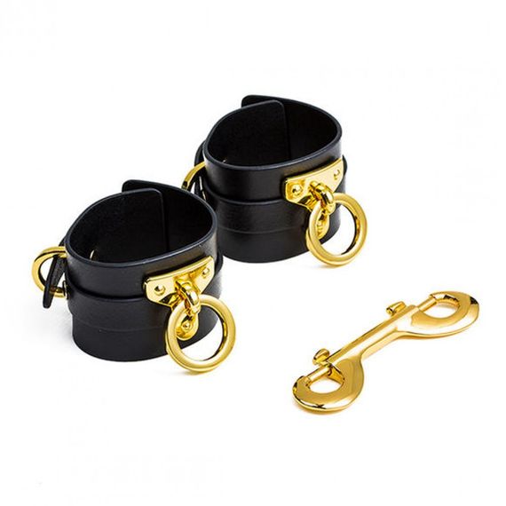 Наручники UPKO Handcuffs італійська шкіра, чорні | Зображення 7
