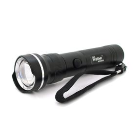 Ліхтар ручний Watton WT-010, 1LED CREE Q5, 3W, 5 режими, ZOOM,18650/3200mah, Black, IP40, СЗУ під 2 акб, 180х45х34мм, BOX