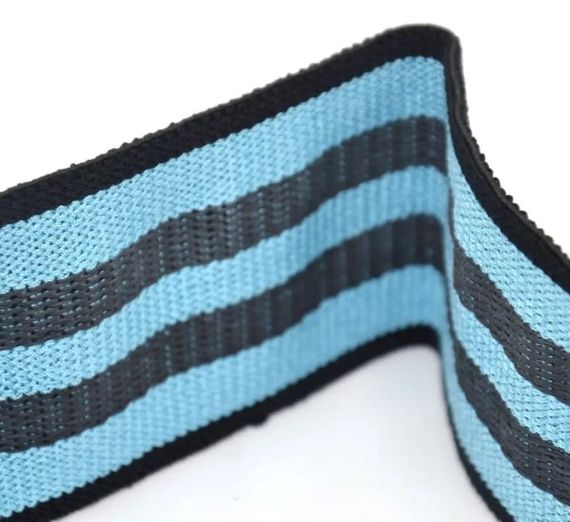 Тканева гумка для фітнесу та спорту PowerPlay 4111 Hip Band M Medium Блакитна (d_76cm) (PP_4111_Blue_M) | Зображення 3