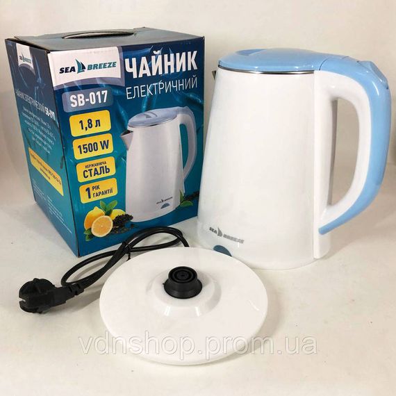 Электрочайник на кухню SeaBreeze SB-017, 1.8 Л 1500 Вт, Красивый чайник кухонный, Самый лучший чайник WQ-74 | Зображення 9