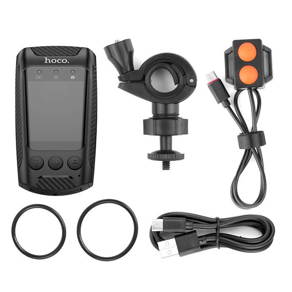 Відеореєстратор Hoco DV104 2-inch display for bike (4K) Black | Зображення 5