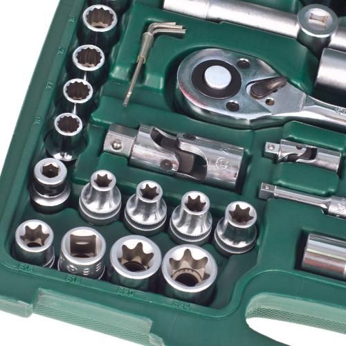 Набір торц. головок професійний 1/4"DR4-14мм та 1/2"DR10-32 мм,108 предм (TK-108) HANS | Зображення 9