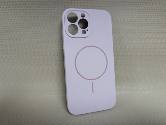 Чохол для iPhone 13 Pro Max / Айфон 13 Про Макс, Soft Touch, протиударний, MagSafe, бузковий