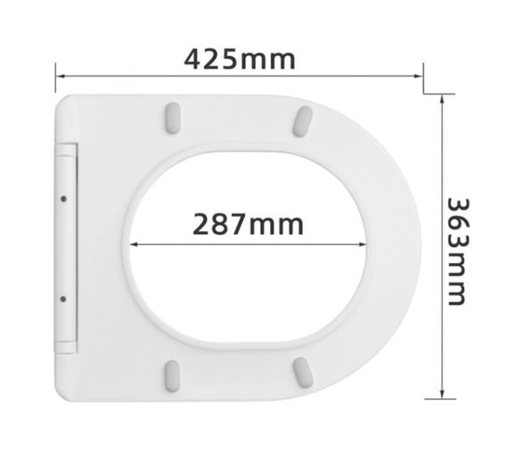 Сидіння для унітазу Qtap з мікроліфтом Slim Duroplast, Quick Release QTSC179W48675 | Зображення 1