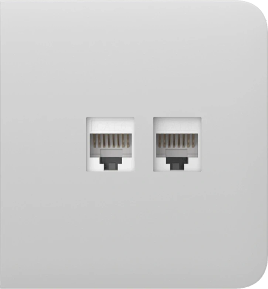 Ajax SideCover (LAN) white Фронтальна панель - Розетки