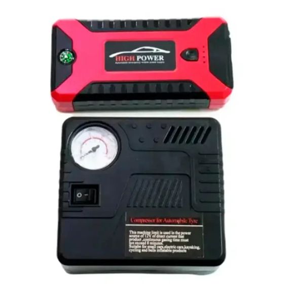 Пускозарядний пристрій 300/600A Jump Starter Pump з компресором 29B 99800 mAh | Зображення 4
