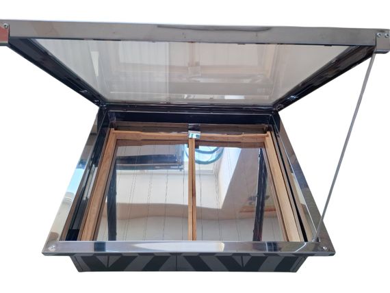 Сонячна Воскотопка на 2 рамки, нержавіюча сталь (з арматурою)