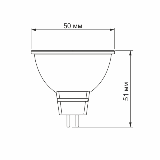 Лампа MR16e 8W GU5.3 4100К 220V LED Videx | Зображення 2