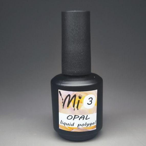 Рідкий полігель Мі OPAL #3 капучино з шимером 15мл (пляшка з пензликом)