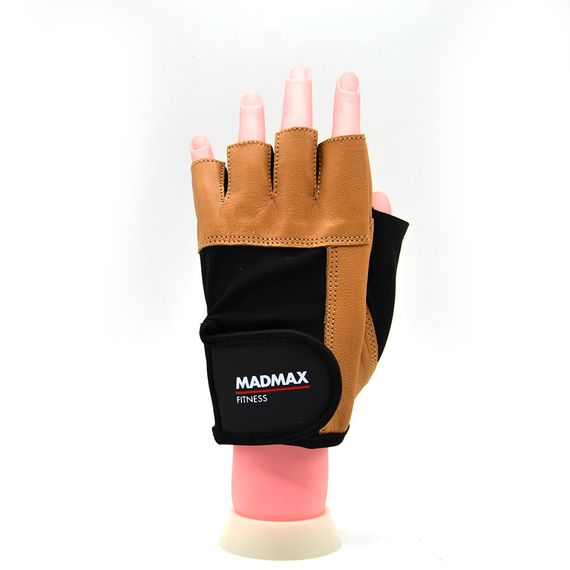 Рукавички для фітнесу MadMax MFG-444 Fitness Brown M | Зображення 1