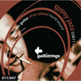 Струни для акустичної гітари Gallistrings GSB11 (.011, .047), GYPSY JAZZ MEDIUM, Silver