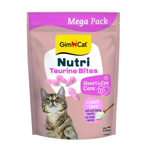 Лакомство для котов с таурином GimCat Nutri Taurine Bites Quark, 425 гр