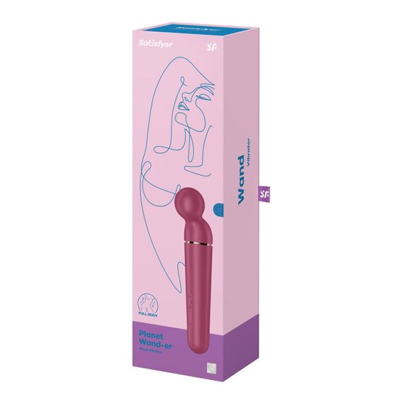 Вібромасажер Satisfyer Planet Wand-er Berry/Rosegold, дуже потужний, бездротовий Sex Aura | Зображення 5
