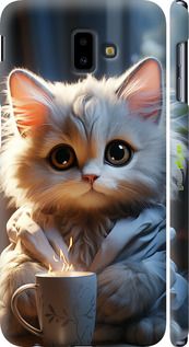 Чохол на Samsung Galaxy J6 Plus 2018 Білий кіт "5646m-1586-2448"