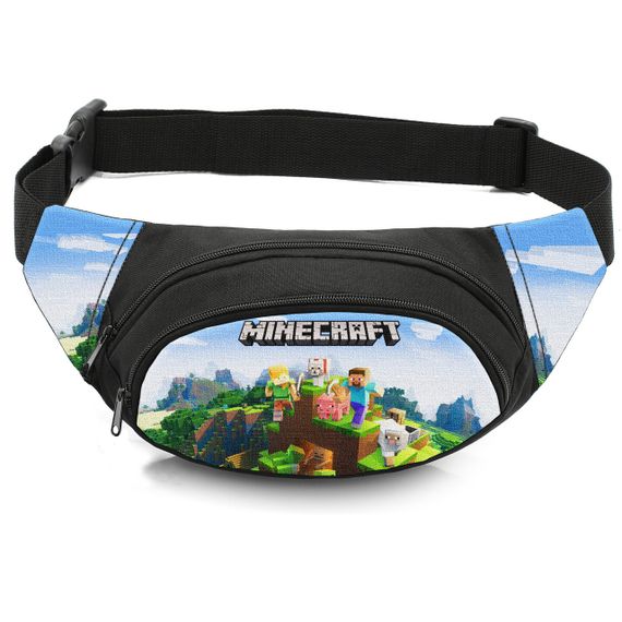Сумка-бананка дитяча з принтом Minecraft поясна сумка для хлопчика (4535)