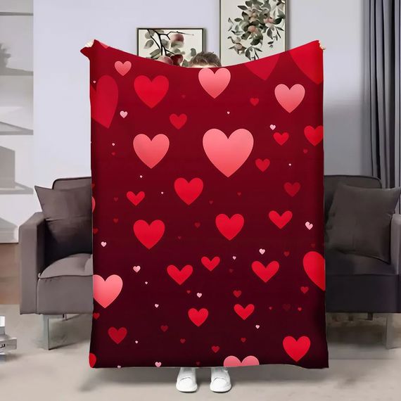 Плед 3D на день закоханих Red Hearts №2 17997 160х200 см