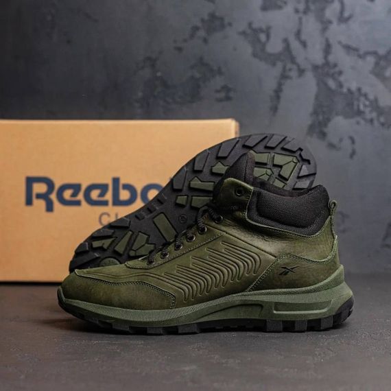 зимові шкіряні ботинки Reebok олива | Зображення 5